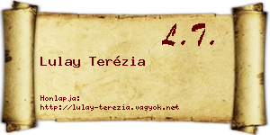 Lulay Terézia névjegykártya